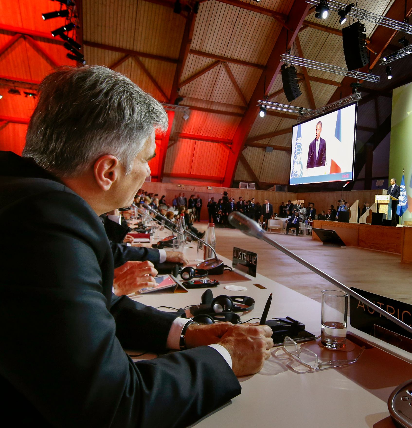 Am 30. November 2015 fand die UN-Klimakonferenz in Paris statt. Im Bild Bundeskanzler Werner Faymann.