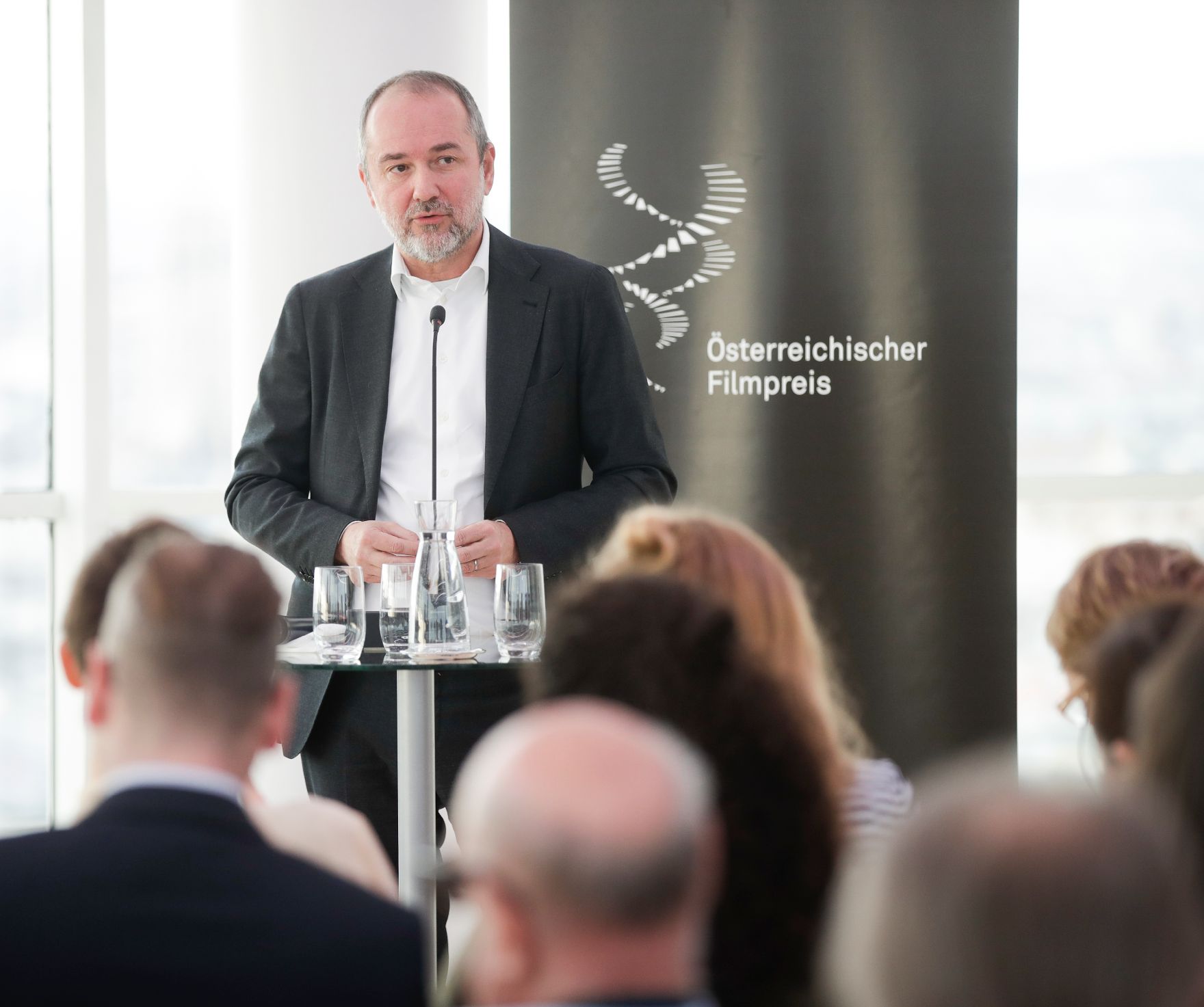 Am 6. Dezember 2017 fand im Ringturm eine Pressekonferenz zur Bekanntgabe der Nominierung des Österreichischen Filmpreises 2018 statt. Im Bild Kunst- und Kulturminister Thomas Drozda.