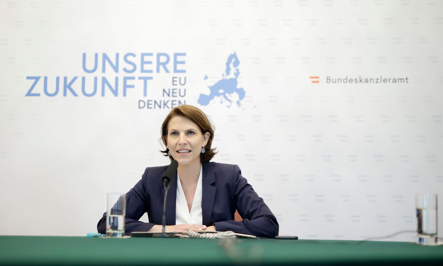 Am 9. Juni 2020 nahm Bundesministerin Karoline Edtstadler an einer Videokonferenz mit EU-Gemeinderäten zum Start von „Unsere Zukunft – EU neu denken“ teil.