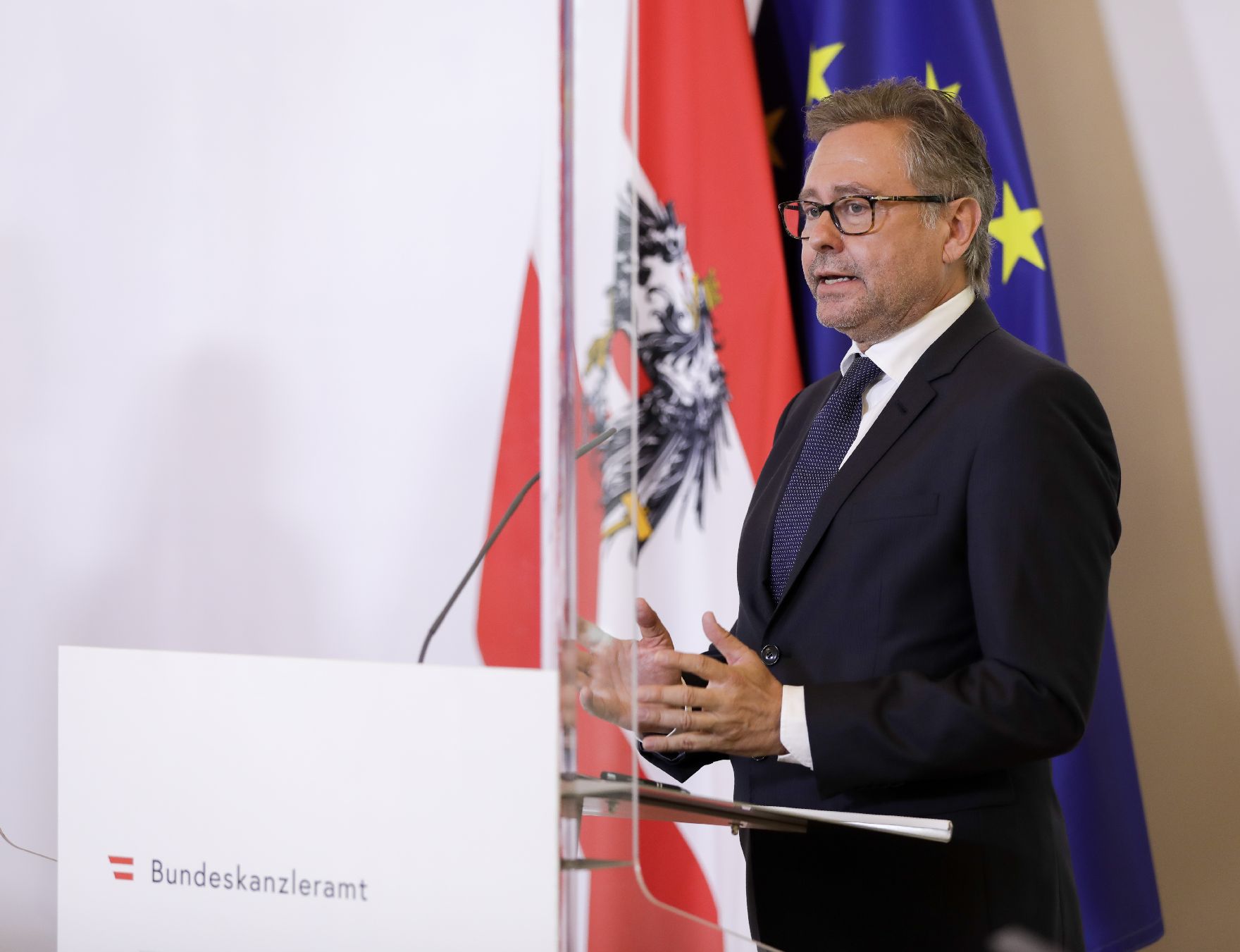 Am 27. Mai 2020 fand der „Filmgipfel“ im Bundeskanzleramt statt. Im Bild der Generaldirektor des ORF Alexander Wrabetz.