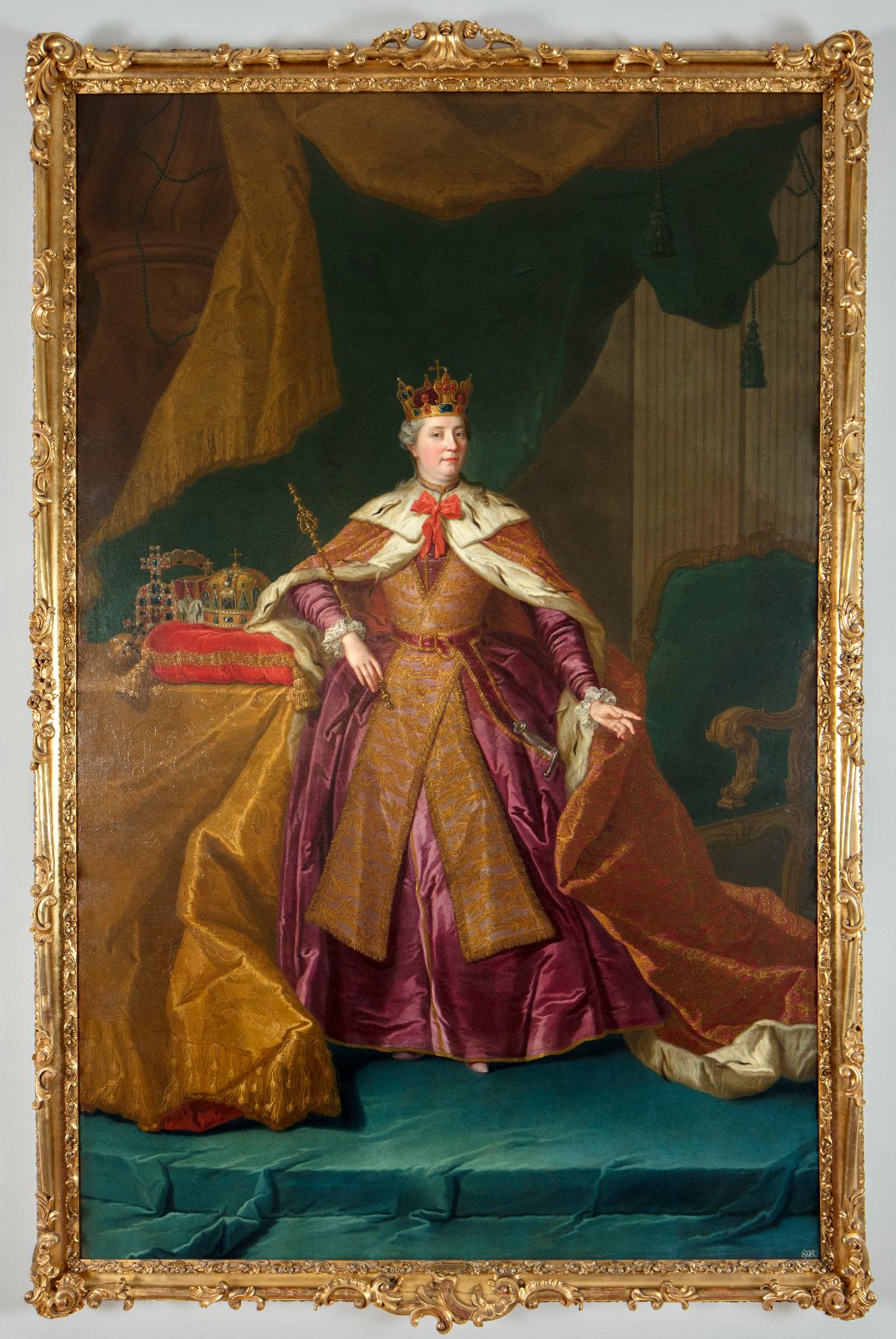 Bild von Maria Theresia dargestellt als Königin von Böhmen.