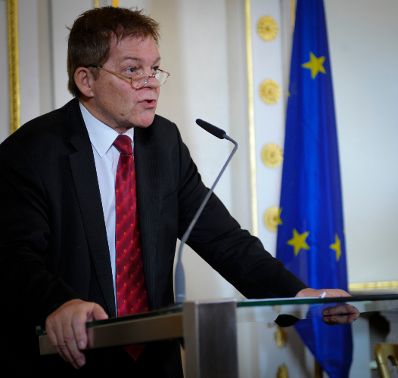 Am 24. Jänner 2014 fand im Bundeskanzleramt der 8. Europäische Datenschutztag zum Thema: „Modernisierung und Rolle der Datenschutzkonvention des Europarates“ statt. Im Bild Johann Maier, Vorsitzender des Datenschutzrats.