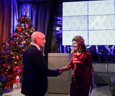 Am 27. November 2019 nahm Bundeskanzlerin Brigitte Bierlein (r.) an der Einführung des neuen Notariatskammer Präsidenten Michael Umfahrer (l.) teil.