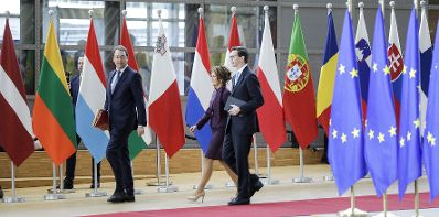 Am 12. Dezember 2019 nahm Bundeskanzlerin Brigitte Bierlein (m.) am Europäischen Rat der Staats- und Regierungschefs teil.