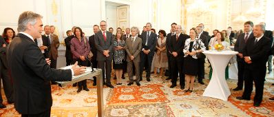 Am 2. September 2011 empfing Bundeskanzler Werner Faymann die Teilnehmerinnen und Teilnehmer der Botschafterkonferenz im Bundeskanzleramt.