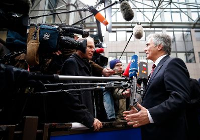 Am 14. Dezember 2012 endete in Brüssel der zweitägige Europäische Rat der EU-Staats- und Regierungschefs. Im Bild Bundeskanzler Werner Faymann bei Pressestatements.