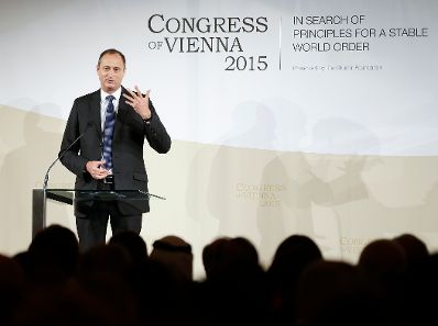 Am 22. Oktober 2015 fand die Auftaktveranstaltung des Congress of Vienna in der Hofburg statt. Im Bild Stadtrat für Kultur und Wissenschaft Andreas Mailath-Pokorny.