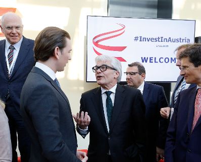 Am 27. Februar 2019 nahm Bundeskanzler Sebastian Kurz (im Bild) am Standort-Event #InvestinAustria teil.