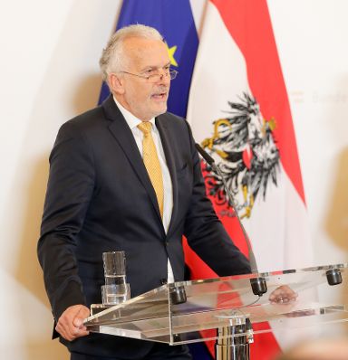 Bundesminister Josef Moser nach dem Ministerrat am 6. März 2019.
