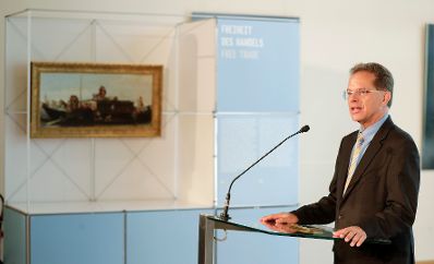 Am 25. Juni 2018 nahm Bundesminister Gernot Blümel an der Pressekonferenz zum Kulturprogramm des österreichischen EU-Ratsvorsitzes teil. Im Bild der Vize-Vorstand der Wiener Philharmoniker Alexander Steinberger.