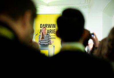 Am 17. Jänner 2019 hielt Bundesministerin Juliane Bogner-Strauß (im Bild) eine Eröffnungskeynote bei der Konferenz "Darwin & Marie".