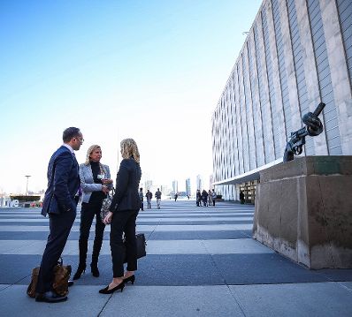 Am 11. März 2019 reiste Bundesministerin Juliane Bogner-Strauß (m.) nach New York zur Frauenstatuskommission der Vereinten Nationen.