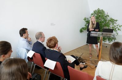 Am 25. Juni 2018 nahm Bundesministerin Juliane Bogner-Strauß (im Bild) an der Veranstaltungsreihe "Gleichstellung im Gespräch" teil.