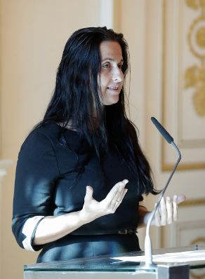 Am 8. Oktober 2018 überreichte Helena Guggenbichler (im Bild) den Käthe-Leichter-Staatspreis für Frauenforschung, Geschlechterforschung und Gleichstellung in der Arbeitswelt an Renate Ortlieb.