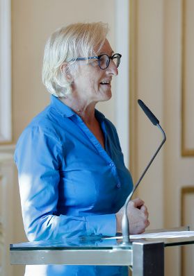 Am 8. Oktober 2018 überreichte Ingrid Moritz (im Bild) den Käthe-Leichter-Preis für Frauenforschung, Geschlechterforschung und Gleichstellung in der Arbeitswelt an Alyssa Schneebaum.