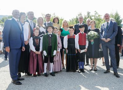 Am 19. Juli 2017 besuchte Kunst- und Kulturminister Thomas Drozda (r.) die Eröffnung der Bregenzer Festspiele in Vorarlberg.