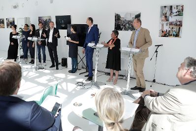 Am 7. September 2017 nahm Kunst- und Kulturminister Thomas Drozda (im Bild) an der Pressekonferenz "10 Jahre Brunnenpassage" teil.
