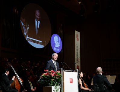 Am 17. September 2017 eröffnete Kunst- und Kulturminister Thomas Drozda (im Bild) das Internationale Brucknerfest Linz.
