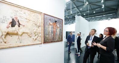 Am 2. Oktober 2014 besuchte Kunst- und Kulturminister Josef Ostermayer die Vienna International Art Fair.