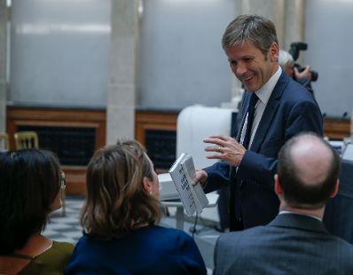Am 6. Oktober 2014 fand eine internationale Veranstaltung der Bioethikkommission zum Thema "Lebensende" statt. Im Bild Kanzleramtsminister Josef Ostermayer.