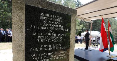 Am 27. Juni 2019 nahm Bundesminister Alexander Schallenberg (im Bild) an der Gedenkveranstaltung 30 Jahre Fall des Eisernen Vorhangs teil.