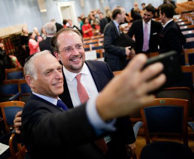 Am 02. September 2019 nahm Bundesminister Alexander Schallenberg (r.) an der Eröffnung der Auslandskulturtagung teil.