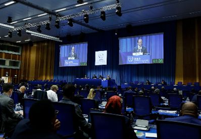Am 17. September 2019 hielt Bundesminister Alexander Schallenberg (im Bild) die Eröffnungsrede bei der 63. Konferenz der Internationalen Atomenergie-Organisation.