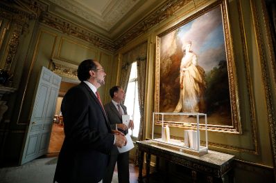 Am 2. Oktober 2019 besuchte Bundesminister Alexander Schallenberg (l.) New York. Im Bild bei dem Besuch des Museums "The Frick Collection".