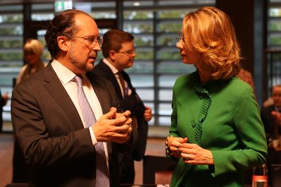 Am 15. Oktober 2019 fand der Allgemeine Rat der Europäischen Union in Luxemburg statt. Im Bild Bundesminister Alexander Schallenberg (l.).