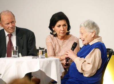 Am 8. November 2019 nahm Bundesminister Alexander Schallenberg an der Gedenkmatinee anlässlich der Novemberpogrome teil. Im Bild eine Überlebende.