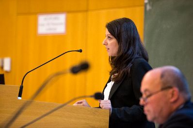 Am 22. September 2016 fand das Forum "Verwaltungsgerichtsbarkeit 2016 - Der Weg zur richterlichen Entscheidung" statt. Im Bild Staatssekretärin Muna Duzdar (l.).