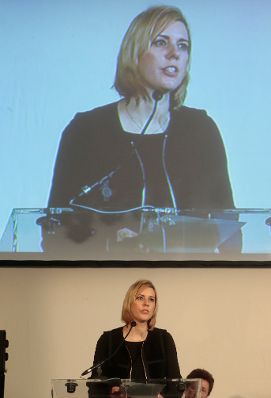 Am 23. November 2015 sprach Staatssekretärin Sonja Steßl (im Bild) Grußworte beim 12. Vienna Economic Forum – Vienna Dialogue 2015 im Palais Niederösterreich.