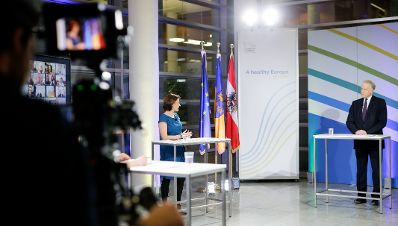 Am 26. November 2020 nahm Bundesministerin Karoline Edtstadler (im Bild) im Rahmen ihres Bundesländertags in Niederösterreich am Europa-Forum Wachau „A healthy Europe“ teil.