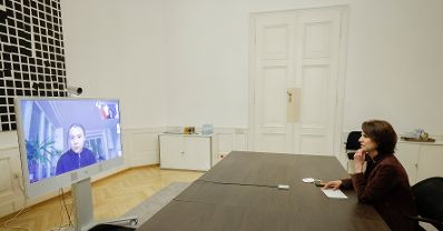 Am 16. Februar 2021 nahm Bundesministerin Karoline Edtstadler an einer Videokonferenz mit Greta Thunberg teil.