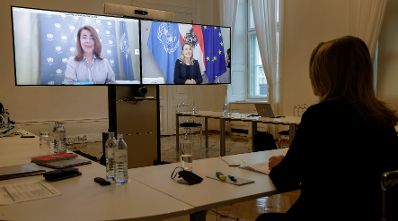 Am 19. März 2021 nahm Bundesministerin Susanne Raab an der Videokonferenz CSW Side Event Zwangsheirat teil.
