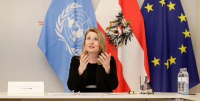 Am 19. März 2021 nahm Bundesministerin Susanne Raab an der Videokonferenz CSW Side Event Zwangsheirat teil.