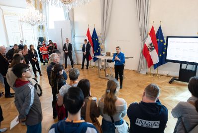 Am 26.Oktober 2023 empfing Bundesministerin Susanne Raab Besucherinnen und Besucher im Bundeskanzleramt.