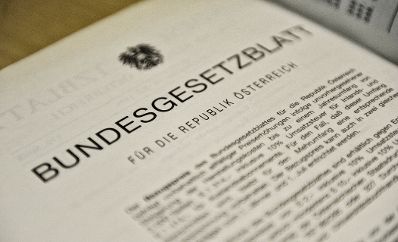 Auszug aus einem Bundesgesetzblatt für die Republik Österreich Schlagworte: Buch, Buchstaben, Bundesgesetzblatt, Gesetz, Papier