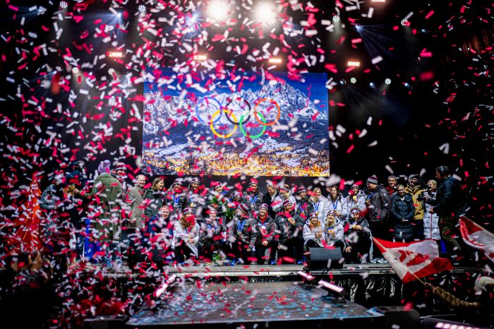 Am 23. Februar 2026 nahm Bundesministerin Claudia Bauer am Empfang der &ouml;sterreichischen Olympia-Medaillengewinner in Innsbruck teil.