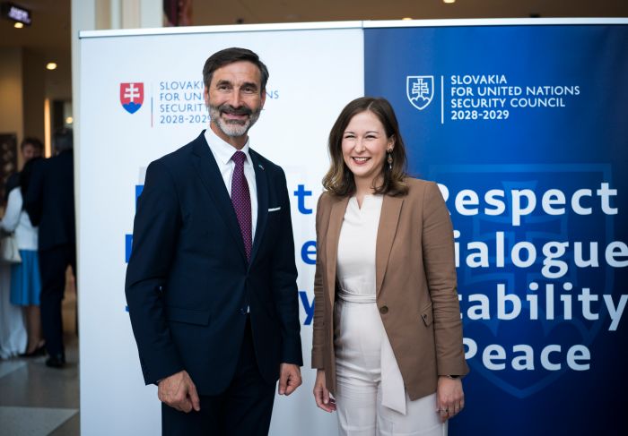 <p>Am 13. Juli 2026 reiste Bundesministerin Claudia Bauer (r.) zu einem mehrt&auml;gigen Arbeitsbesuch nach New York. Im Bild mit Juraj Blan&aacute;r (l.), Minister f&uuml;r ausw&auml;rtige und europ&auml;ische Angelegenheiten der Slowakischen Republik.</p>