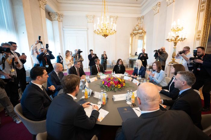 <p>Am 29. September 2026 lud Bundesministerin Claudia Bauer (im Bild) zur Westbalkan-Konferenz 2026 ins Bundeskanzleramt.</p>