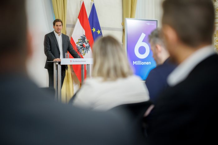Am 18. Juni 2026 gab Staatssekret&auml;r Alexander Pr&ouml;ll (im Bild) eine Pressekonferenz anl&auml;sslich des Relaunch der ID Austria 2026.