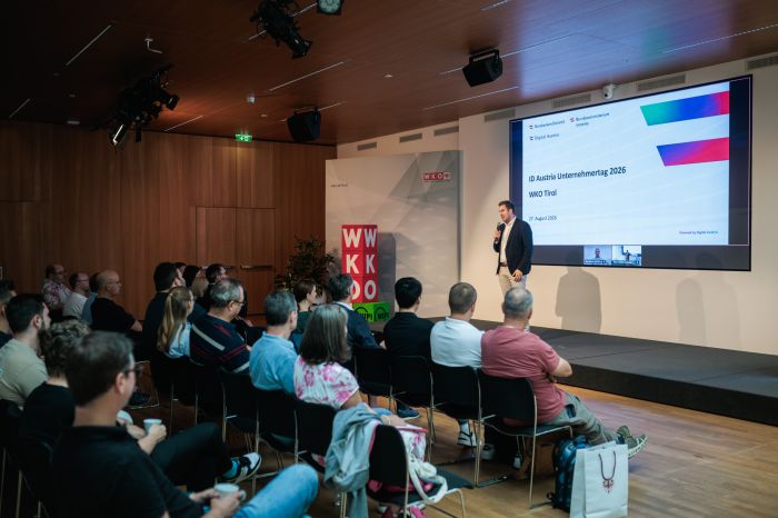 Am 27. August 2026 nahm Staatssekret&auml;r Alexander Pr&ouml;ll (m.r.) im Rahmen seines Bundesl&auml;ndertages in Tirol, am ID Austria Unternehmertag 2026 in Innsbruck teil.