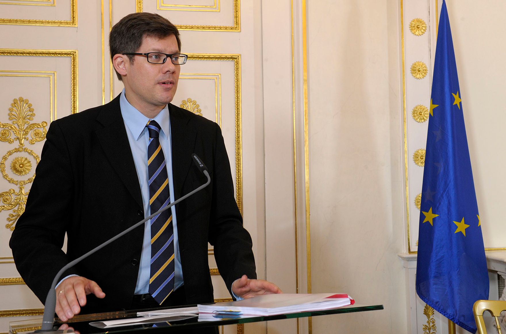 Am 27. J&auml;nner 2012 fand im Bundeskanzleramt anl&auml;sslich des 6. Europ&auml;ischen Datenschutztages die Veranstaltung "Das Datenschutzrecht der Europ&auml;ischen Union im Umbruch" statt. Im Bild Thomas Zerdick (Europ&auml;ische Kommission).