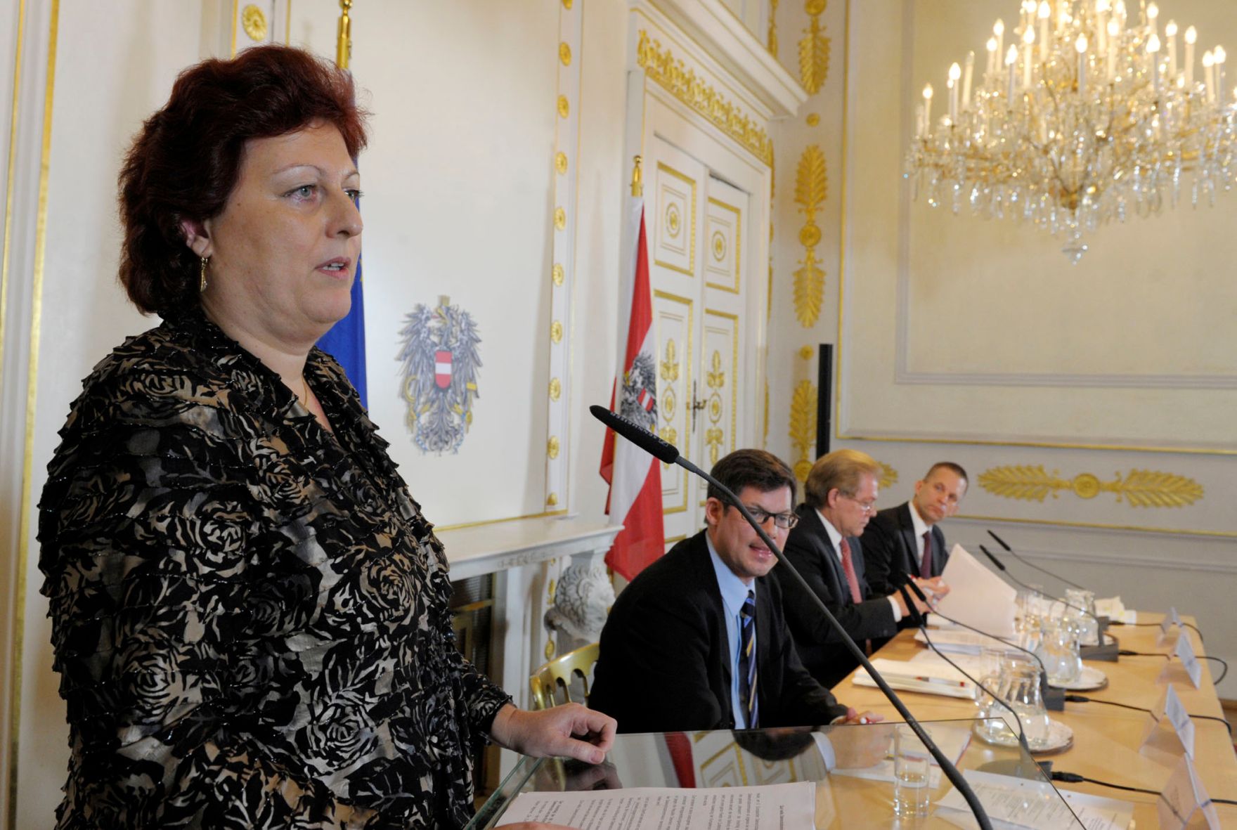 Am 27. J&auml;nner 2012 fand im Bundeskanzleramt anl&auml;sslich des 6. Europ&auml;ischen Datenschutztages die Veranstaltung "Das Datenschutzrecht der Europ&auml;ischen Union im Umbruch" statt. Im Bild Eva Souhrada-Kirchmayer (Gesch&auml;ftsf&uuml;hrendes Mitglied der Datenschutzkommission).
