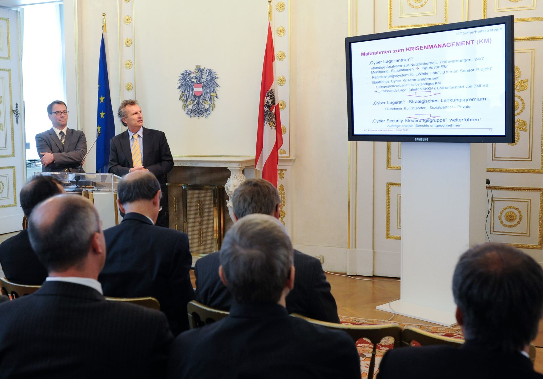 Am 15. Juni 2012 fand im Bundeskanzleramt die Abschlussveranstaltung zur Pr&auml;sentation der IKT-Sicherheitsstrategie statt.