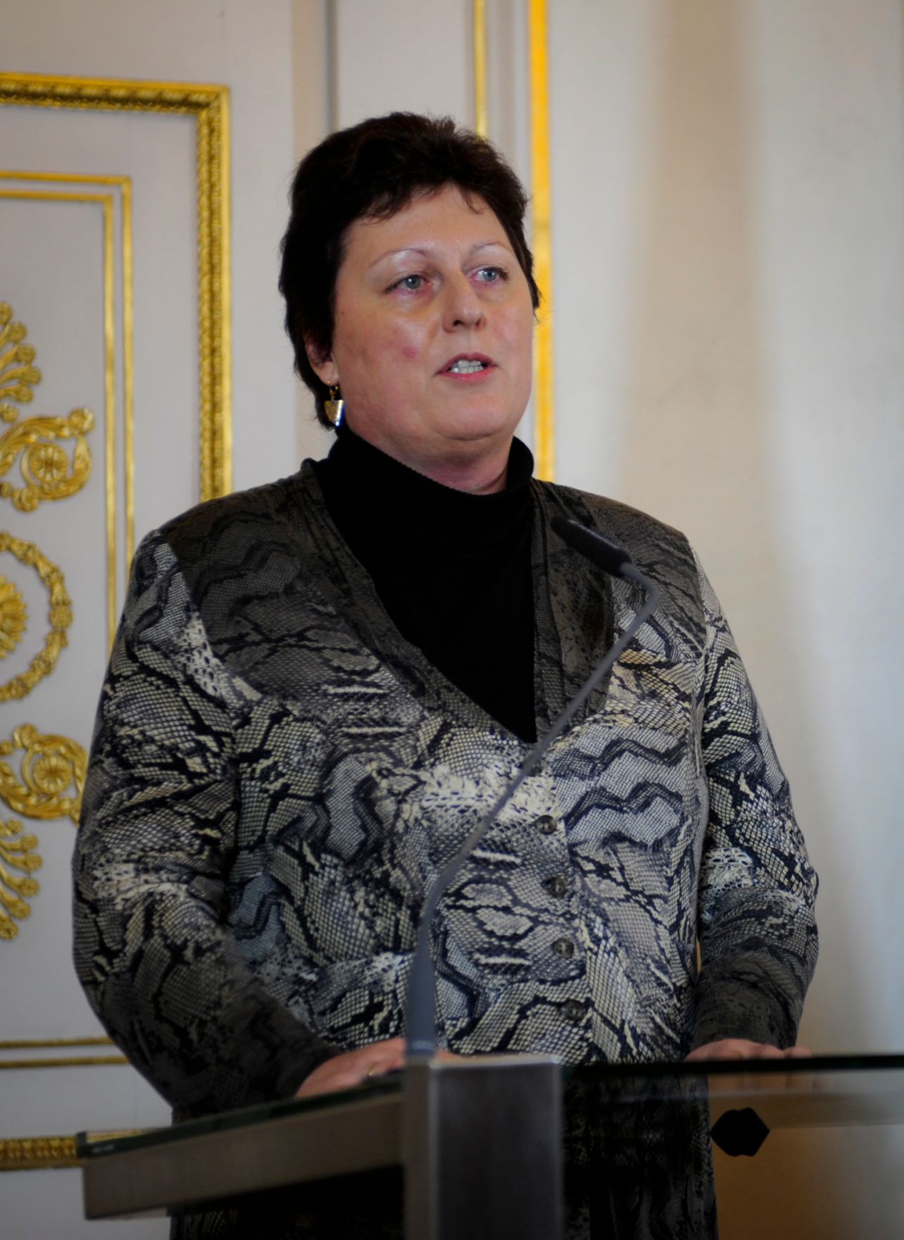 Am 24. J&auml;nner 2014 fand im Bundeskanzleramt der 8. Europ&auml;ische Datenschutztag zum Thema: &bdquo;Modernisierung und Rolle der Datenschutzkonvention des Europarates&ldquo; statt. Im Bild Eva Souhrada-Kirchmayer, Datenschutzbeauftragte des Europarates.