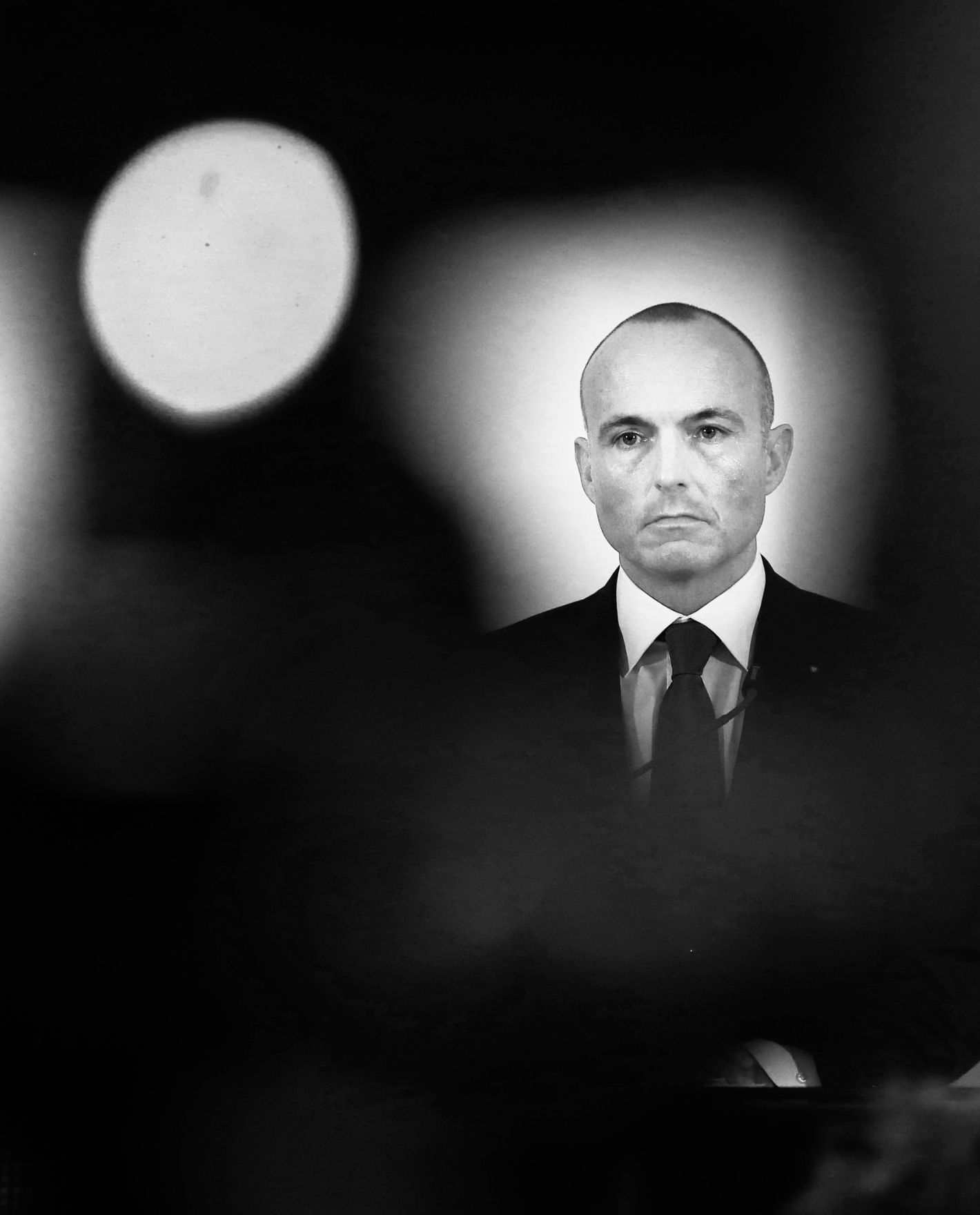 Verteidigungsminister Gerald Klug beim Pressefoyer nach dem Ministerrat am 18. Februar 2014.