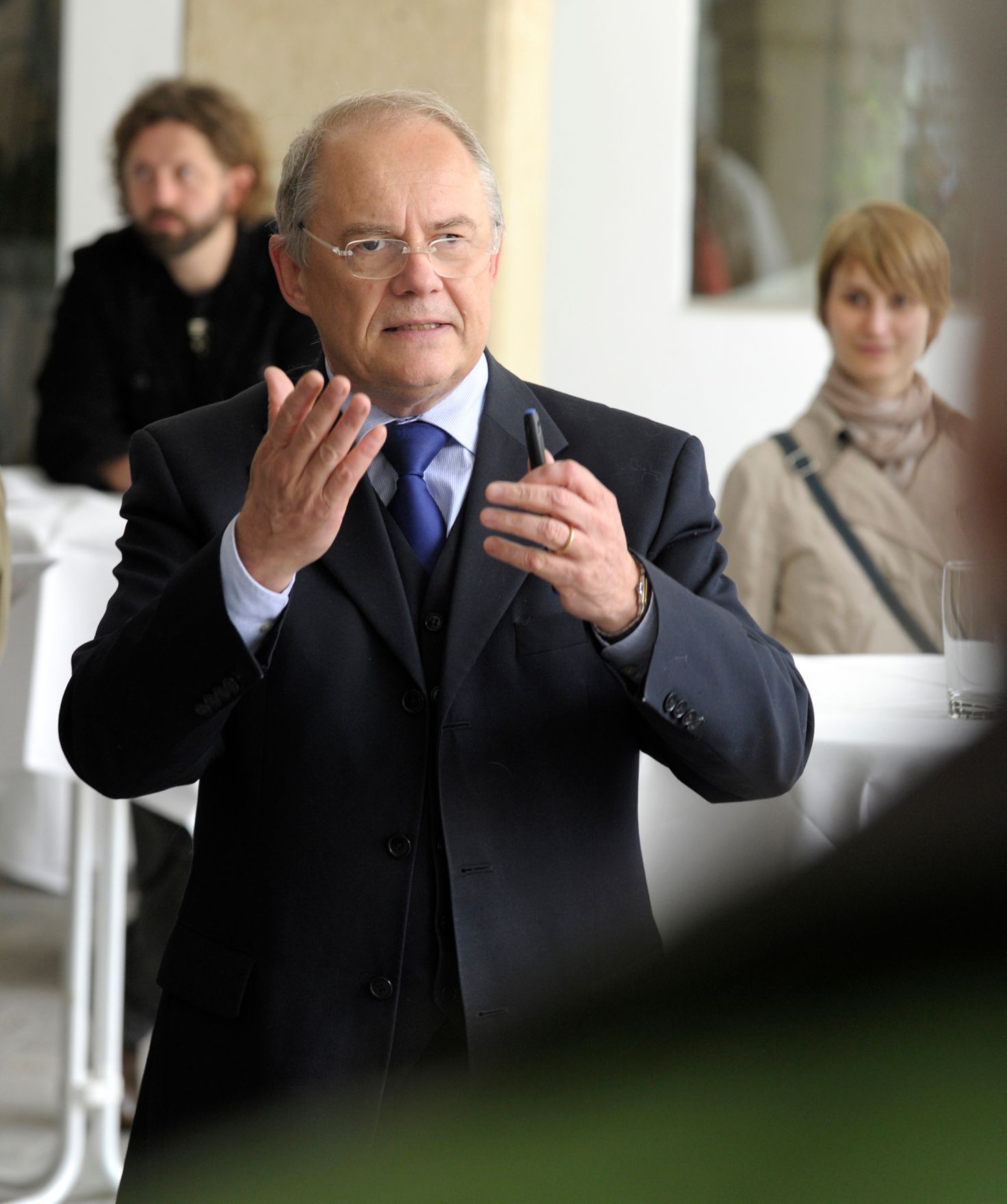 Am 30. Mai 2014 fand im Palais Porcia das Pre-Opening der Ausstellung &quot;Extraausgabee -! Die Medien und der Krieg 1914-1918&quot; statt. Im Bild Sektionschef Manfred Matzka.