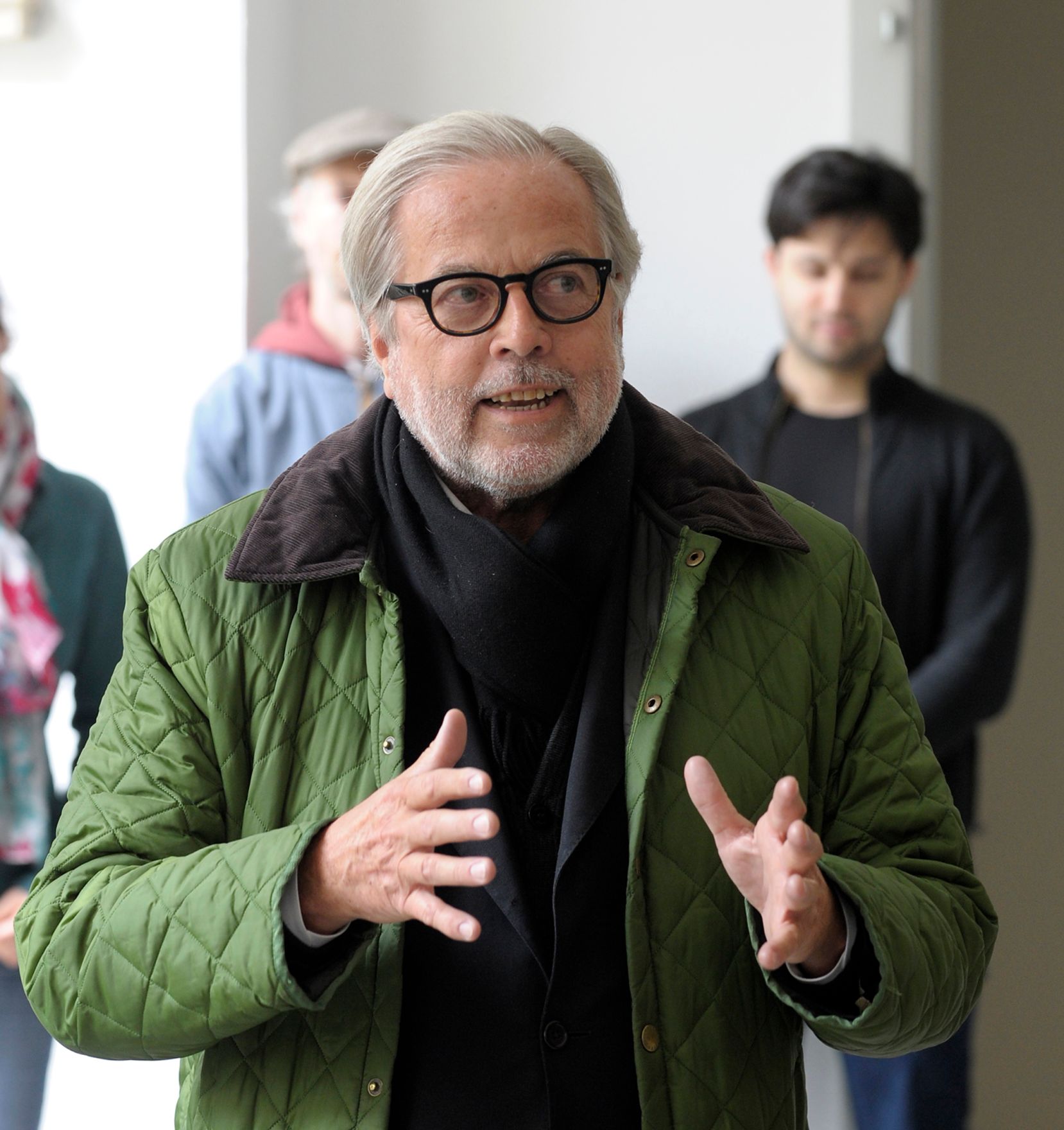 Am 30. Mai 2014 fand im Palais Porcia das Pre-Opening der Ausstellung &quot;Extraausgabee -! Die Medien und der Krieg 1914-1918&quot; statt. Im Bild der k&uuml;nstlerische Ausstellungsleiter Hans Hoffer bei der Begr&uuml;&szlig;ung.